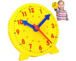 Kinderklok, demonstratieklok, tijdweergave, klok, educatief speelgoed, klok Geschikt voor de vroege kindertijd, leren klokken herkennen, 10 cm