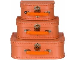 Kinderkoffertje pastel oranje 16 cm