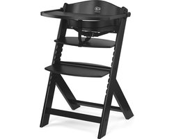 Kinderkraft ENOCK - Houten Kinderstoel 3-in-1 - Hoge babystoel - Tot 35 kg - Voor oudere kinderen - Tot 10 jaar - Zwart