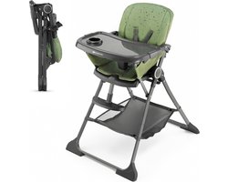 Kinderkraft FOLDEE Kinderstoel - Tot 36 Maanden - 3 Rugleuningposities - 2 Voetsteunposities - Lichtgewicht - Groen