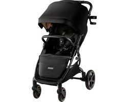 Kinderkraft MITZY Buggy – Tot 27 kg – Lichtgewicht & Compact Vouwbaar – XL Zitplaats – 360° Draaiwielen – UPF50+ Kap – Zwart