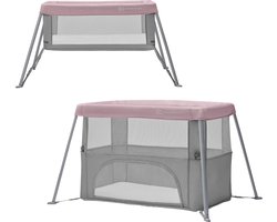Kinderkraft MOVI - Reisbedje - ingeklapt - box - kinderbed - Roze