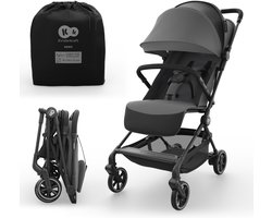 Kinderkraft NEBO - Buggy - Handbagageformaat - Compact Inklapbaar - Tot 22 kg - Grijs