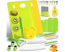 Kindermessen, 27 stuks Keukenmessenset voor Kinder, Kindersnijmessen voor het snijden en koken van groenten of fruit voor peuters