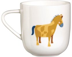 Kindermok - Kinderbeker Mok - Drinken voor kinderen - Schokbestendig porselein - 025 liter - Wit
