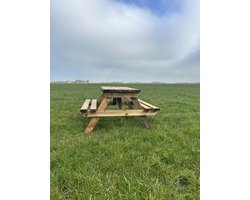 Kinderpicknicktafel brown - bruin - duurzaam - stijlvol -geïmpregneerd - speeltafel