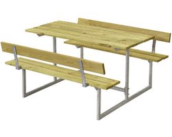 Kinderpicknicktafel vuren geimpregneerd - Basic met 2 rugleuningen