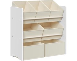 Kinderplank – Met 7 opbergdozen gemaakt van wolkenwit vliesstof