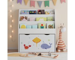 Kinderrek Aarnskona wit met Aqua Dream motief [en.casa]