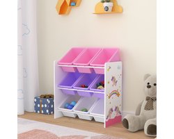 Kinderrek Muxía speelgoedkast 60x62x26,5 cm eenhoornmotief