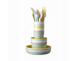 Kinderservies Set 36 Delig - Vrolijke Kleuren, BPA-Vrij Plastic