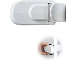 Kinderslot met clipbevestiging, geen gereedschap of lijm nodig, eenvoudig te installeren, veilig en betrouwbaar, geschikt voor binnendeuren van peuters en kinderen (1 stuk per verpakking).