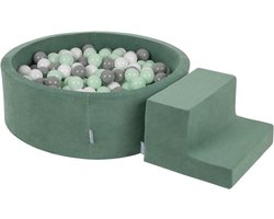 Kinderspeelgoed Foam Ballenbad - Speelgoed Ballenbak - Spelen en Ontwikkelen - Modulair en Zacht Schuim - 90x90x30cm