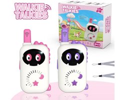 Kinderspeelgoed - Walkie talkie voor kinderen - 2 STUKS - Buiten speelgoed walkietalkie voor kinderen van 3 tot 9 jaar - Speelgoed cadeau - Roze-paars (oogversie)