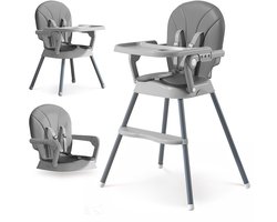 Kinderstoel 3-in-1-Meegroeiende Kinderstoel-Afneembaar Kussen-Voor Kinderen tot 36 Maanden