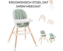 Kinderstoel - Baby stoel - High Chair - In Hoogte Verstelbaar - Meegroei Kinderstoel met Eetblad – Peuterstoel – Tissy