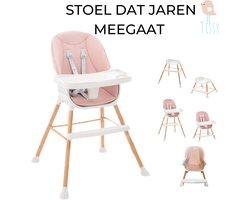 Kinderstoel - Baby stoel - In Hoogte Verstelbaar - Meegroei Kinderstoel met Eetblad – Peuterstoel – Tissy