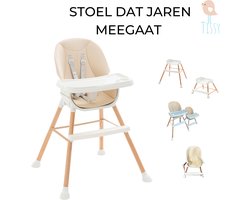 Kinderstoel - Baby stoel - In Hoogte Verstelbaar - Meegroei Kinderstoel met Eetblad – Peuterstoel – Tissy