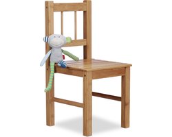 kinderstoel bamboe - kruk voor planten - 57 x 27 x 29 cm - houten stoeltje