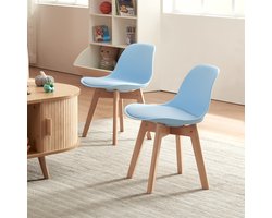 Kinderstoel Elvdal 56x38x33 cm set van 2 hemelsblauw [en.casa]