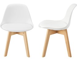Kinderstoel Elvdal 56x38x33 cm set van 2 wit [en.casa]