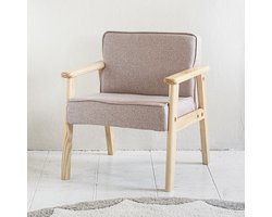 Kinderstoel Hout voor Meisjes - Stijlvol in elke kamer - Creëer een eigen plekje waar je kleine meid comfortabel kan zitten in haar eigen 'grote' stoel - Bekleed met zacht polyester en voorzien van massief houten leuningen - Roze - Retro Collectie