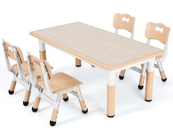Kinderstoel – Kindertafel – Stoelenset – Kindermeubilair – Kleuterstoel – Verstelbare Hoogte – Duurzaam HDPE Kunststof