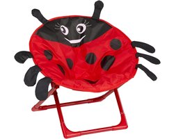 Kinderstoel Lieveheersbeestje - Inklapbaar Zomerstoeltje - Gezellig Zitten - Waterdichte Stof - Compact Opvouwbaar - Multicolor