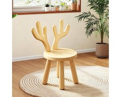 Kinderstoel met konijnenoren - massief hout - antislip rubberen voetjes - voor kinderen vanaf 3 jaar - ShopVlot