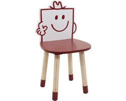 "Kinderstoel Monsieur Costaud - Madame Monsieur - Rood - Veilig & Ergonomisch - Eetkamerstoel voor Kinderen"