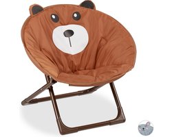 kinderstoel moon chair - inklapbaar - binnen - buiten - monster - HBD 48,5x51x48 cm - geel