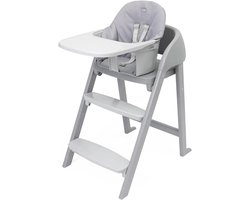 Kinderstoel - Stoel voor baby - Samen eten - Groei mee met kind - 110 cm hoog - Grijs