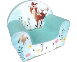 Kinderstoel voor Kinderen van Katoen, Turquoise, Licht & Stabiel
