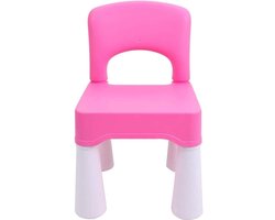 Kinderstoel voor meisjes - Kunststof - Tot 100 kg - Prinses - Roze - Rubberen voetjes