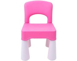 Kinderstoel voor meisjes - Kunststof - Tot 100 kg - Prinses - Roze - Rubberen voetjes