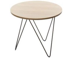 Kindertafel - Bijzettafel Kinderkamer - Spelen en Leren - Verwijderbaar Blad - 53x53x0 cm - Zwart Bruin