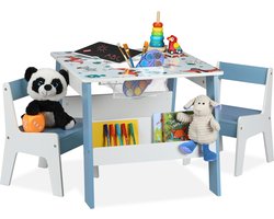 kindertafel en 2 stoeltjes - met opbergruimte - peuter - kinderstoeltjes