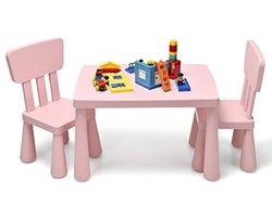 Kindertafel en Stoelen Set voor Kinderen - Multifunctioneel Meubel voor Eten, Leren en Spelen