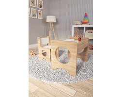 Kindertafel en Stoeltjes - Speeltafel - Kindertafel met Stoeltjes - Kinderbureau - Montessori Kindertafel
