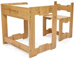 Kindertafel - Kinderbureau - Speeltafel - 1 Stoel - 2-6 jaar