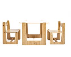 Kindertafel - Kinderbureau - Speeltafel - 2 Stoelen - 1-6 jaar