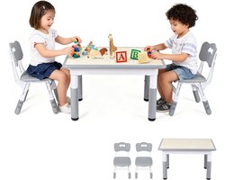 Kindertafel met 2 stoelen set 80x60 cm