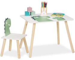 kindertafel met stoeltje - zithoogte: 25 cm - dinosaurus