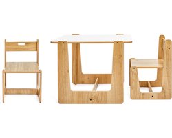 Kindertafel met Stoeltjes - Speeltafel voor Kinderen - Ideaal als Tekentafel - Peuter Stoeltje met Tafel - Kindertafel - KinderEethoek