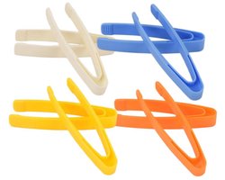 Kindertangetjes - 4 kleuren - 8 stuks - Plastic pincetten - Ontwikkelt de fijne motoriek bij kinderen - Handig en leuk speelgoed - Plastic pincetten voor kinderen - Plastic speelgoedtangen - Gereedschapstangen - Rechte plastic pincetten