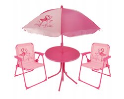 Kindertuinmeubelset, picknickparasol, tafel, stoelen
