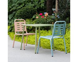 Kindertuinset Etroubles 3-delig tafel met 2 stoelen groen roze blauw casa.pro