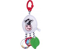 kinderwagen rammelaar/ speelgoed/ black friday/ baby spiegel/ speeltjes/sinterklaas/ kerstcadeau/baby spiegel/Cartoon Pluche Dier Rammelaar Bel Wandelwagen Baby Winkelwagen/ speelgoed voor baby / monochrome speelgoed/ twee kanten speelgoed