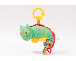 kinderwagen rammelaar/ speelgoed/ speeltjes/sinterklaas/ kerstcadeau/ Cartoon Pluche Dier Rammelaar Bel Wandelwagen Baby Winkelwagen /bijtring rammelaar/ Muzikale Hand Shaker Speelgoed / kameleon groen