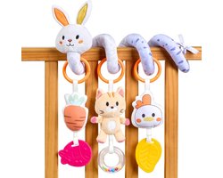 Kinderwagen, speelgoed voor baby's, activiteit, spiraal, speelgoed, hangspeelgoed, babyzitje, kinderbed, speelgoed voor kleine kinderen, jongens en meisjes vanaf 0 3 6 9 12 maanden